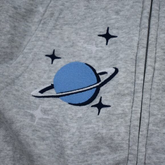 Disney Lilo & Stitch Santa Hat Christmas Gray Zip Up Hoodie sz medium loose fit - Picture 5 of 9